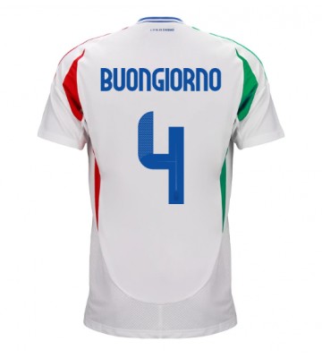 Italien Alessandro Buongiorno #4 Replika Udebanetrøje EM 2024 Kortærmet